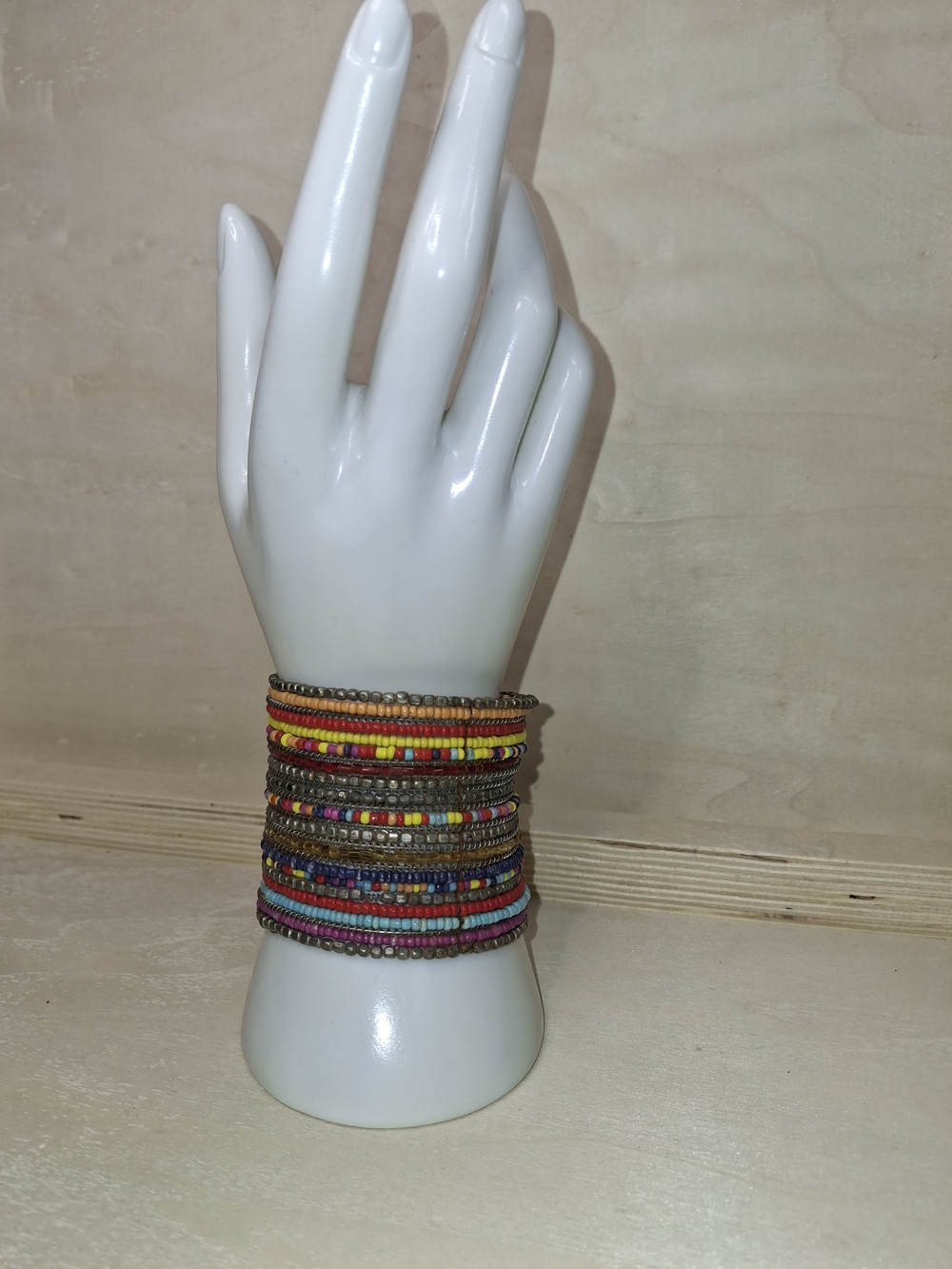 Boho Multicolor Beaded Wrap Bracelet
